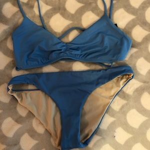 LA Hearts Blue Bikini